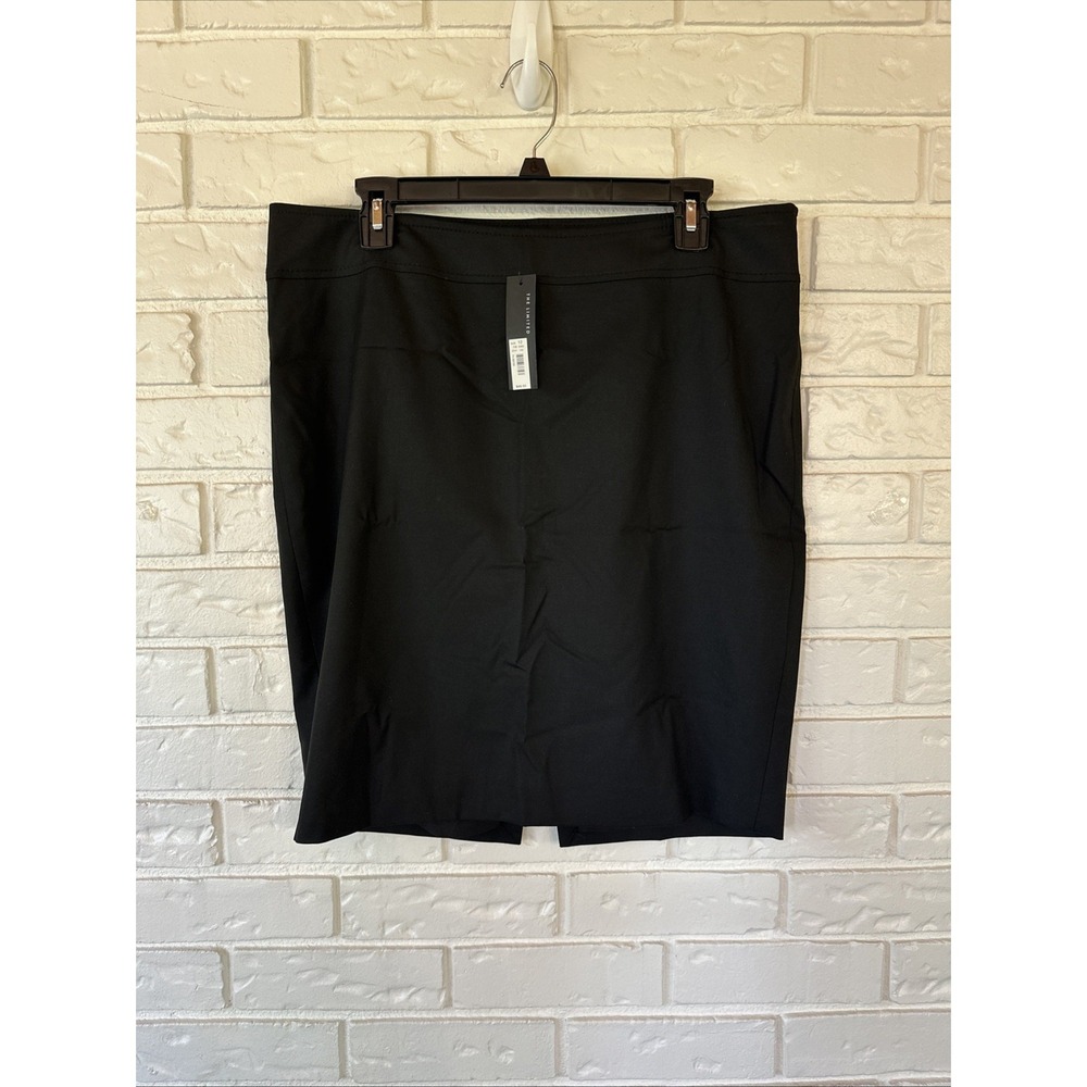 The Limited NWT Skirt Womens 12 Black Zip Pencil A-Line Short Skirt Stretch